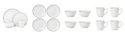 Mikasa Gourmet Basics by juliana cream 16 pc dinnerware set, service for 4